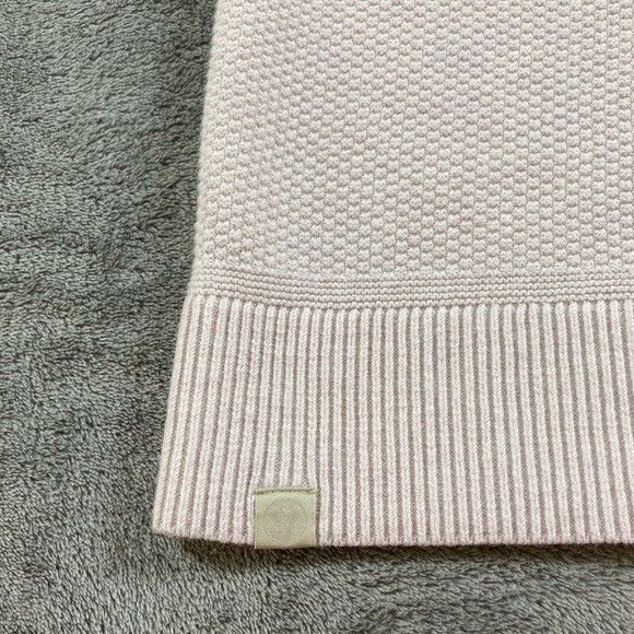 Flaw Lululemon Sweater Womens XS Cream Crew Neck Textured Cotton Blend Pullover - Picture 8 of 11
